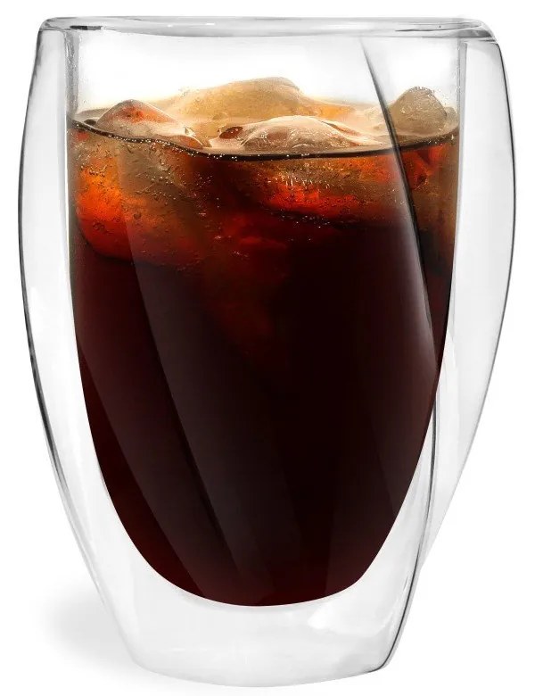 Set 2 pahare cu perete dublu Vialli Design Latte, 300 ml