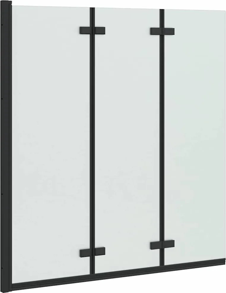 vidaXL Încărcare duș Manual Negru 130 x 138 cm Sticlă ESG și aluminiu