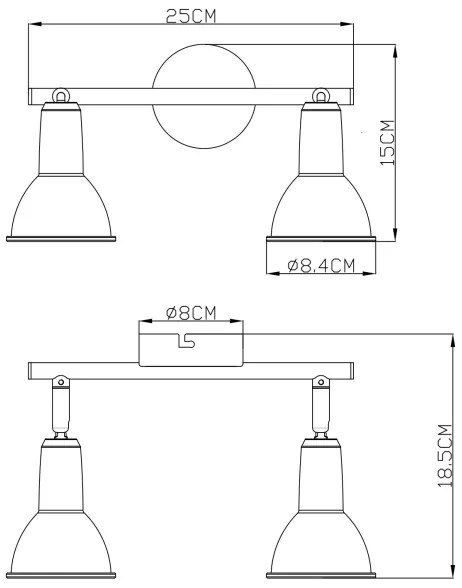 Globo 54648-2 - Lampa spot 2xE14/40W
