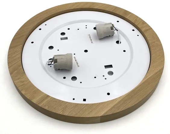 Plafonieră Brilagi BELLADONNA 2xE27/15W/230V d. 40 cm crem/stejar