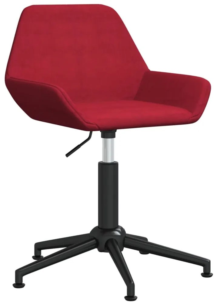 3084963 vidaXL Scaun de bucătărie pivotant, roșu vin, catifea
