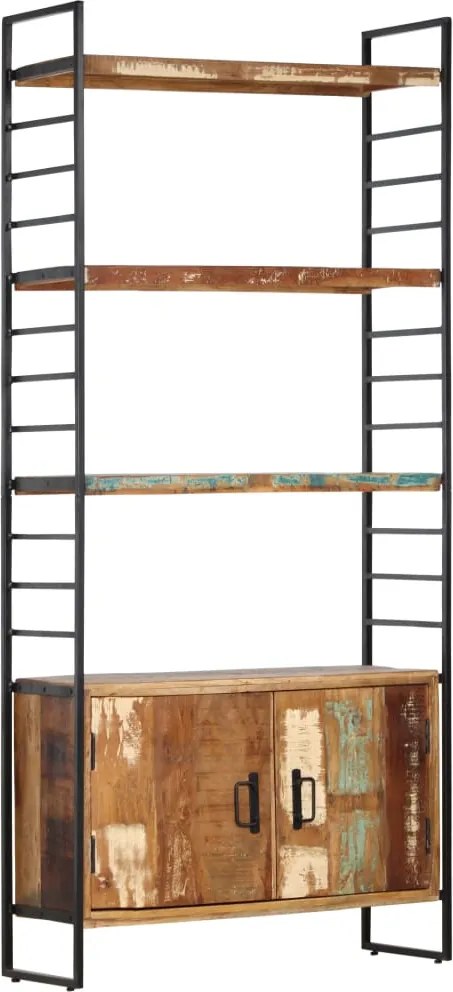 vidaXL Bibliotecă cu 4 niveluri, 80 x 30 x 180 cm, lemn masiv reciclat