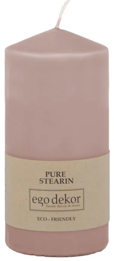 Lumânare Eco candles by Ego dekor Top, durată ardere 30 h, roz pudrat