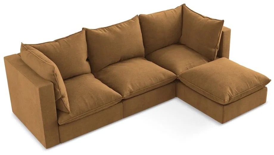 Colțar teracotă (cu colț pe partea dreaptă/cu șezlong) Manao – Makamii