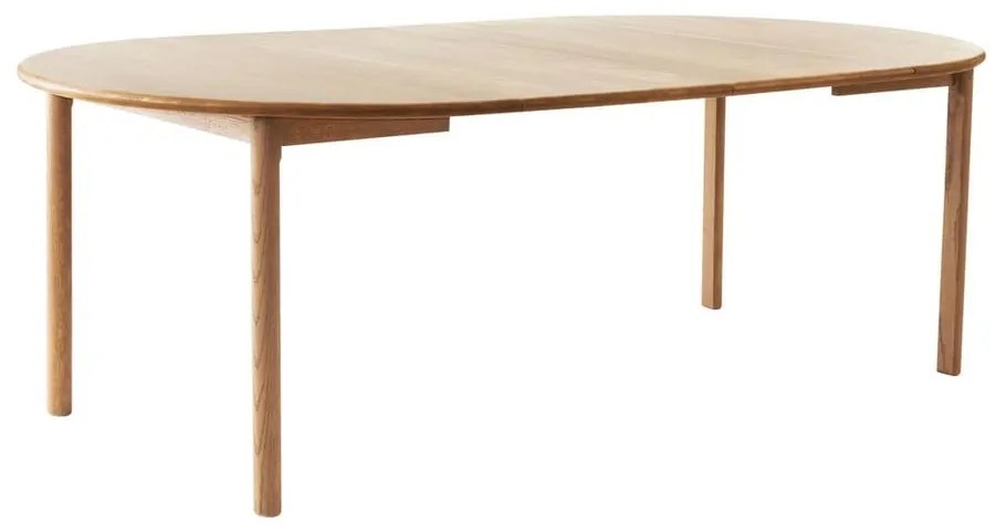 Masă de dining în culoare naturală rotundă extensibilă din lemn de stejar ø 120 cm Noor – Hammel Furniture