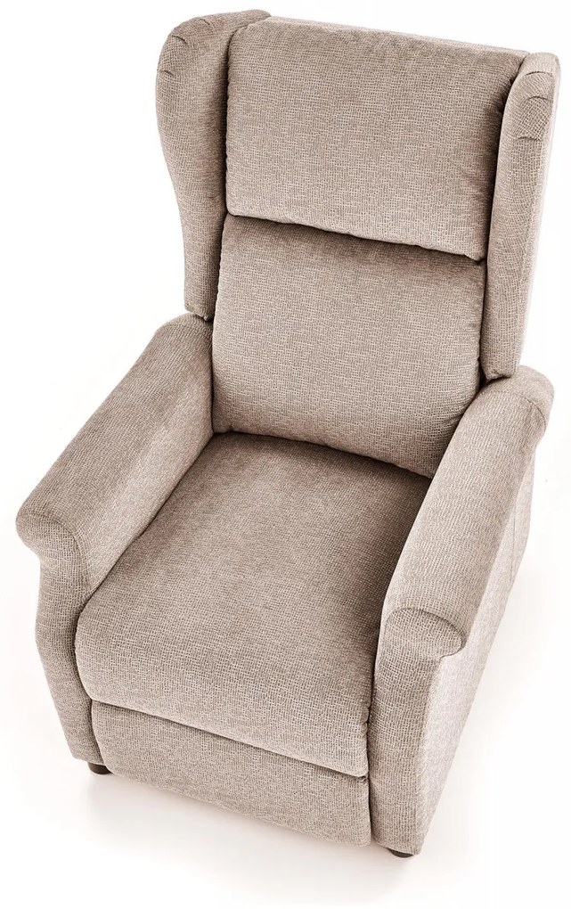 Fotoliu recliner cu functie de masaj Agustin M stofa bej