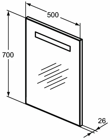 Oglinda cu iluminare si dezaburire Ideal Standard MirrorLight 50x70 cm