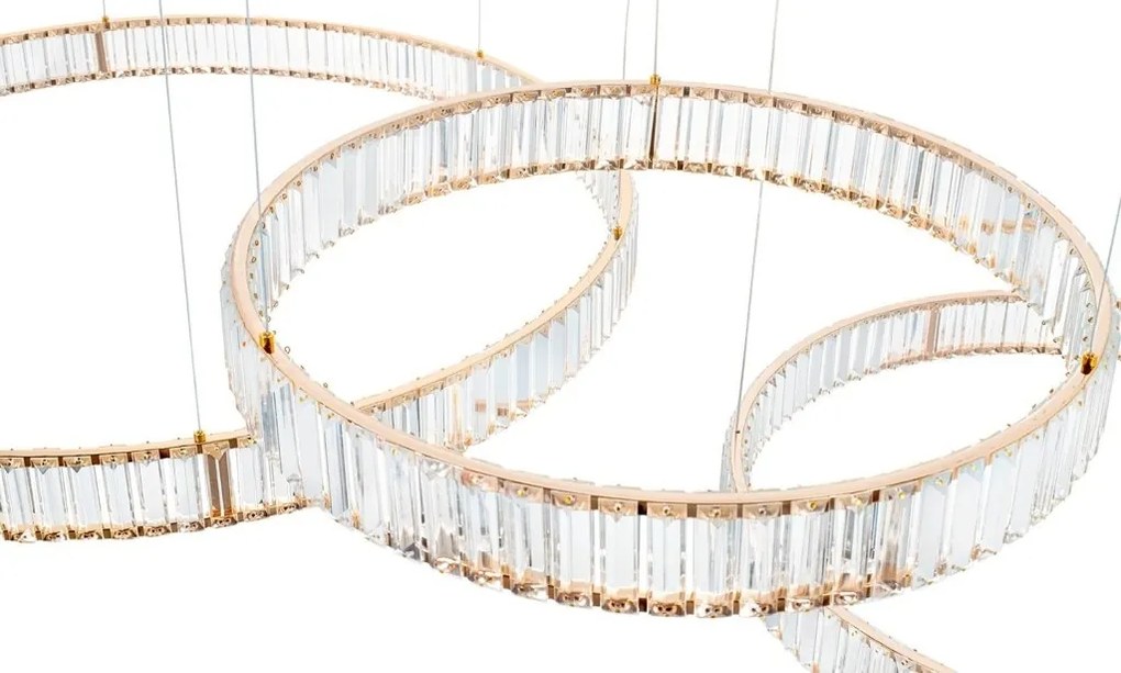 Lustra suspendata LED design ambiental Ring 3A auriu
