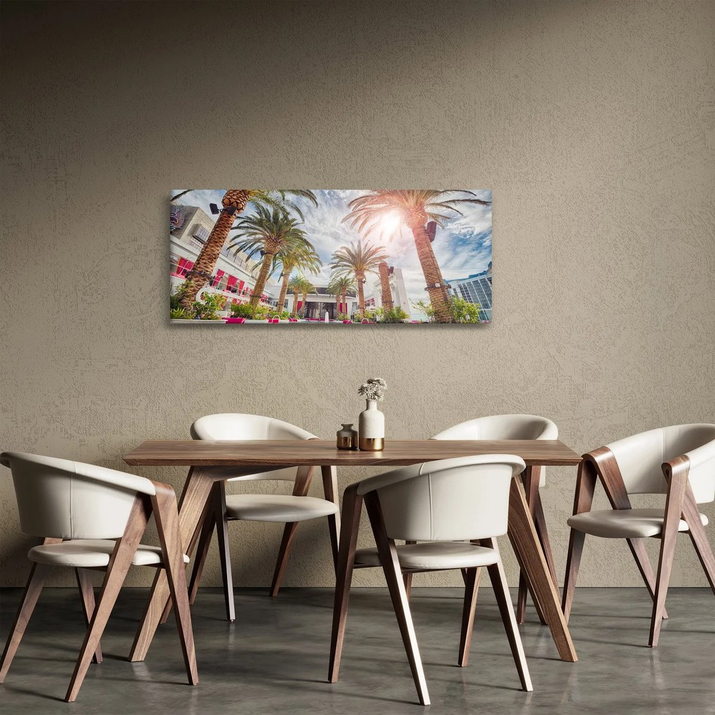 Tablou - palmier cu bazin (120x50 cm)
