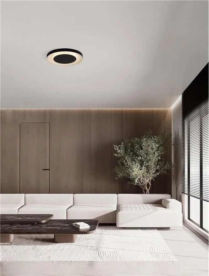 Plafoniera LED design slim PADA negru D-60cm