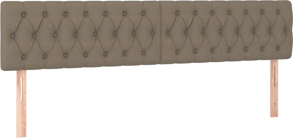 vidaXL Tăblii de pat, gri taupe, 200x7x78/88 cm, textil