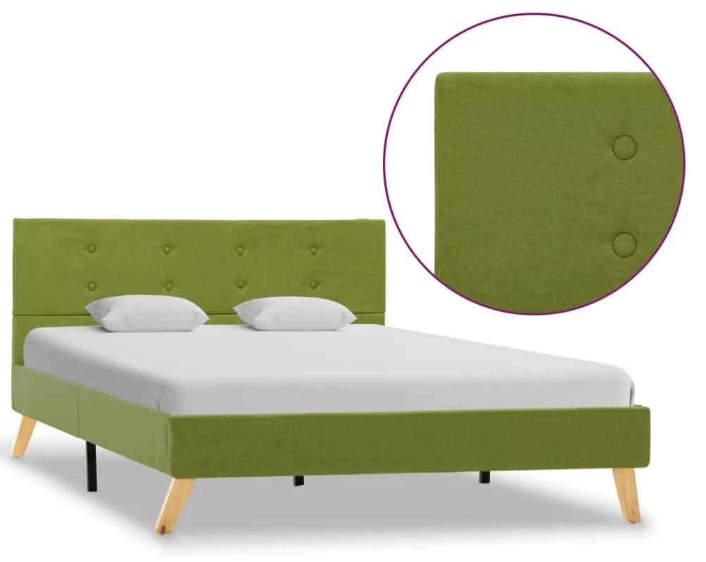 284830 vidaXL Cadru de pat, verde, 120 x 200 cm, material textil