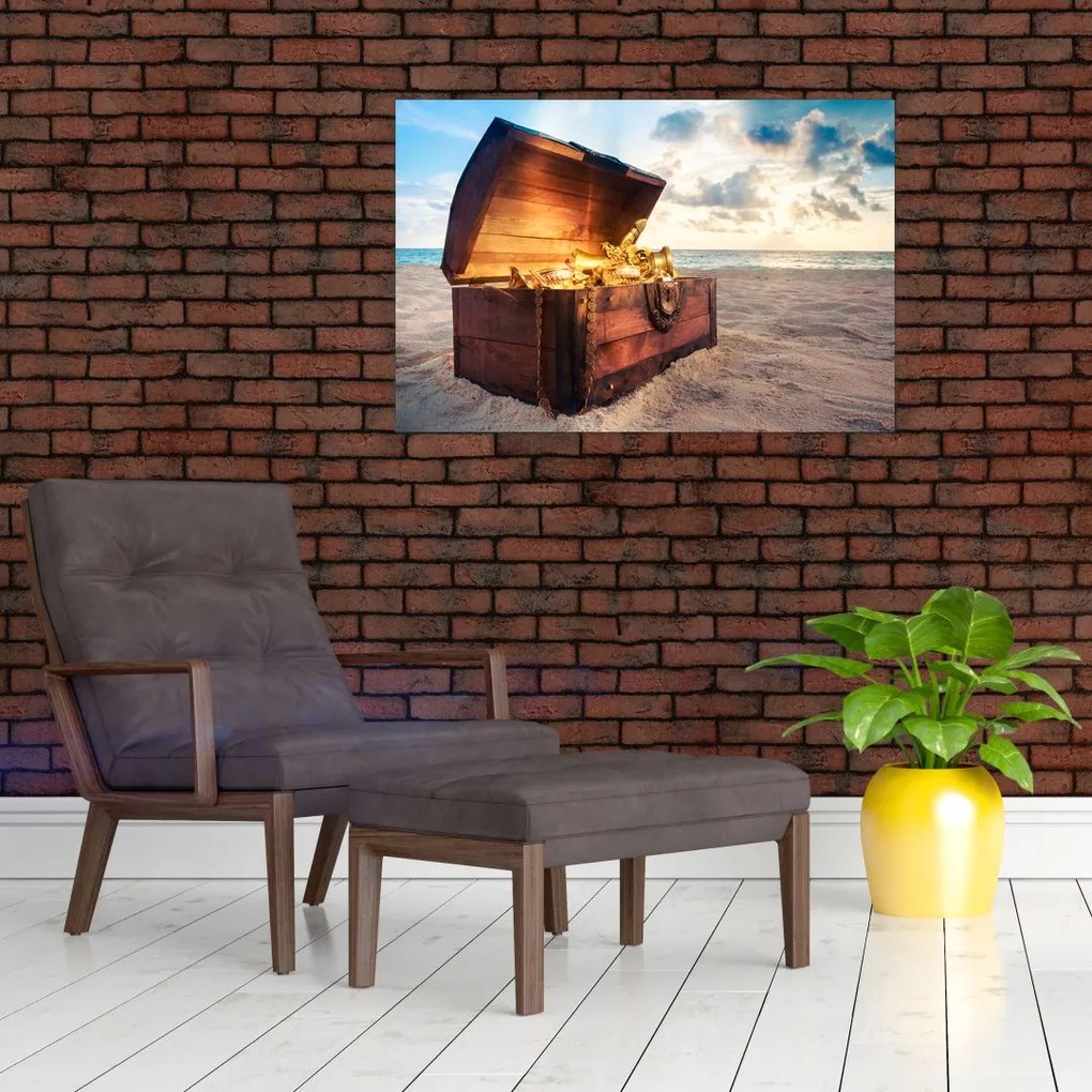 Tablou - Comoară pe plajă (90x60 cm)