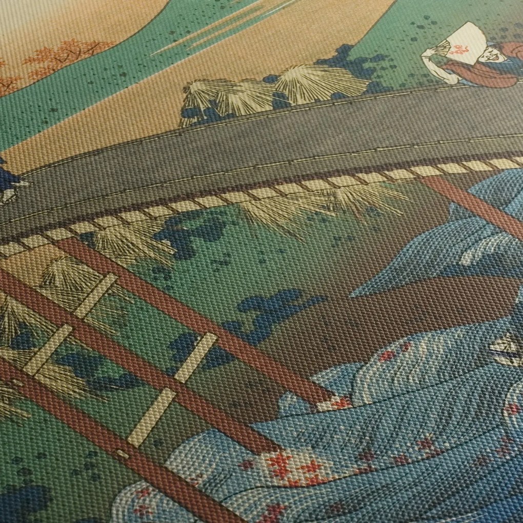 Tablou - Katsushika Hokusai, Ariwara no Narihirafrom the series One Hundred, Poems Explained by the Nurse (Hyakunin isshu uba ga etoki), reproducere (70x50 cm)