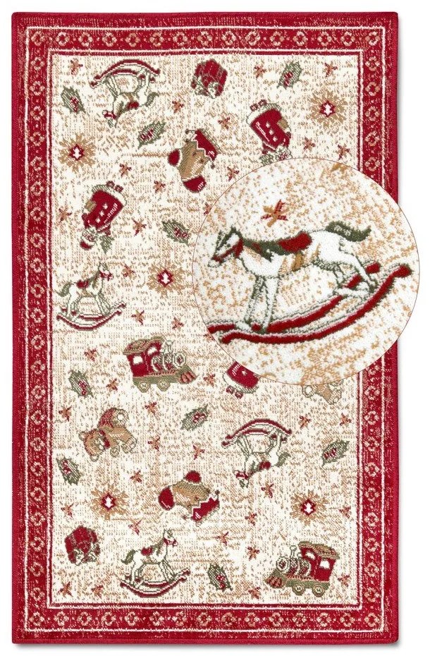 Covor roșu din amestec de bumbac 50x80 cm cu model de Crăciun Toy's Delight Red Christmas – Villeroy&amp;Boch