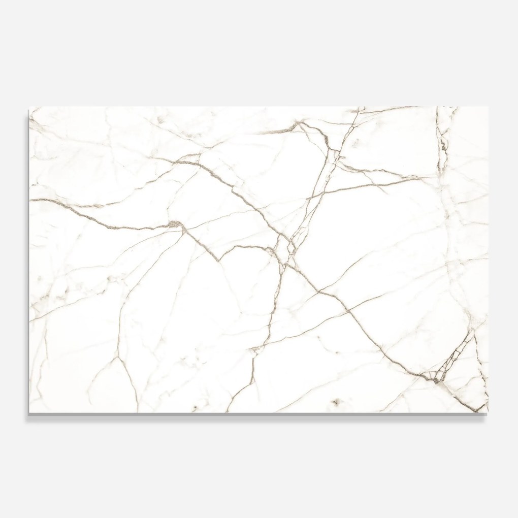 Panou Sticla Bucatarie, 30x40cm, Protectie aragaz, Antistropi, Termorezistent, Abstracte, Marble, White Brown Lines Marble