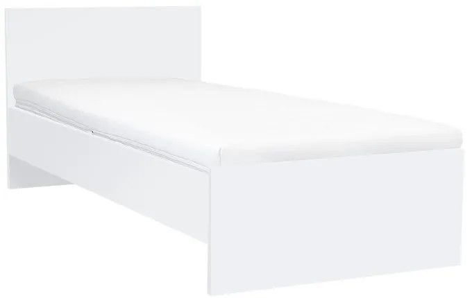 Pat single Miami 90x200 cm alb-alb