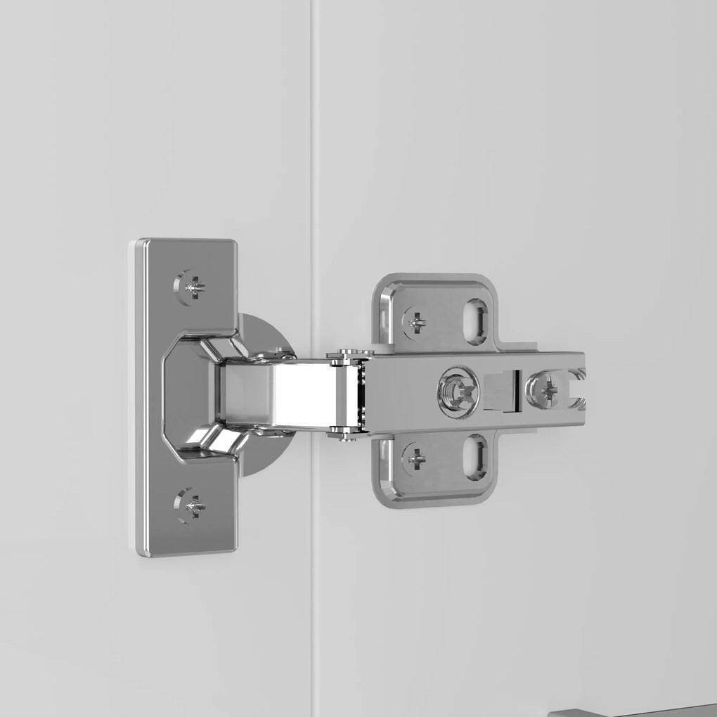 Vitrină multifuncțională cu perete despărțitor din sticlă, lumină LED cu schimbare de culoare, 40x29x170 cm, Alb