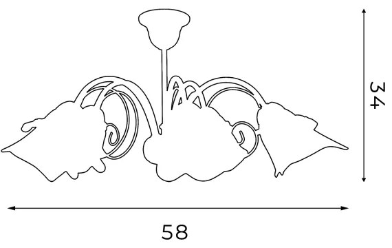 Lustră pe tijă KOKARDA 5xE14/60W/230V