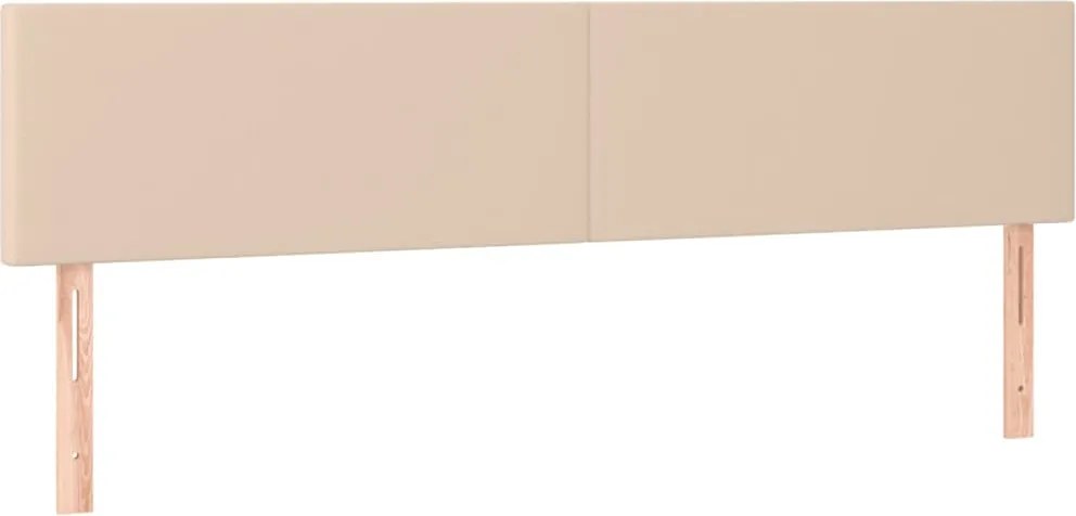 vidaXL Tăblii de pat, cappuccino, 200x5x78/88 cm, piele ecologică