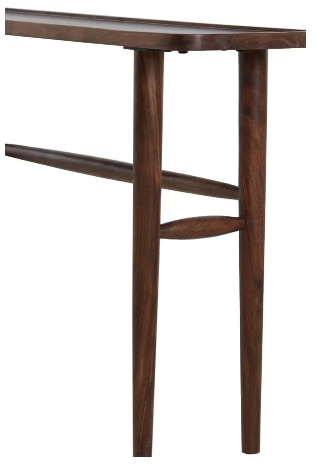 Masă consolă maro din lemn masiv de acacia 30x140 cm Qiano – Light &amp; Living