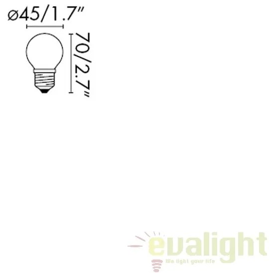 Bec LED E27 G45 FILAMENT AMBER 2W 2200K 17414