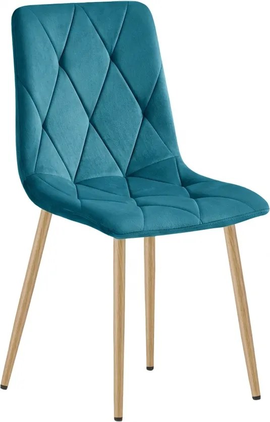 Scaun de sufragerie catifea turcoaz LIBRA