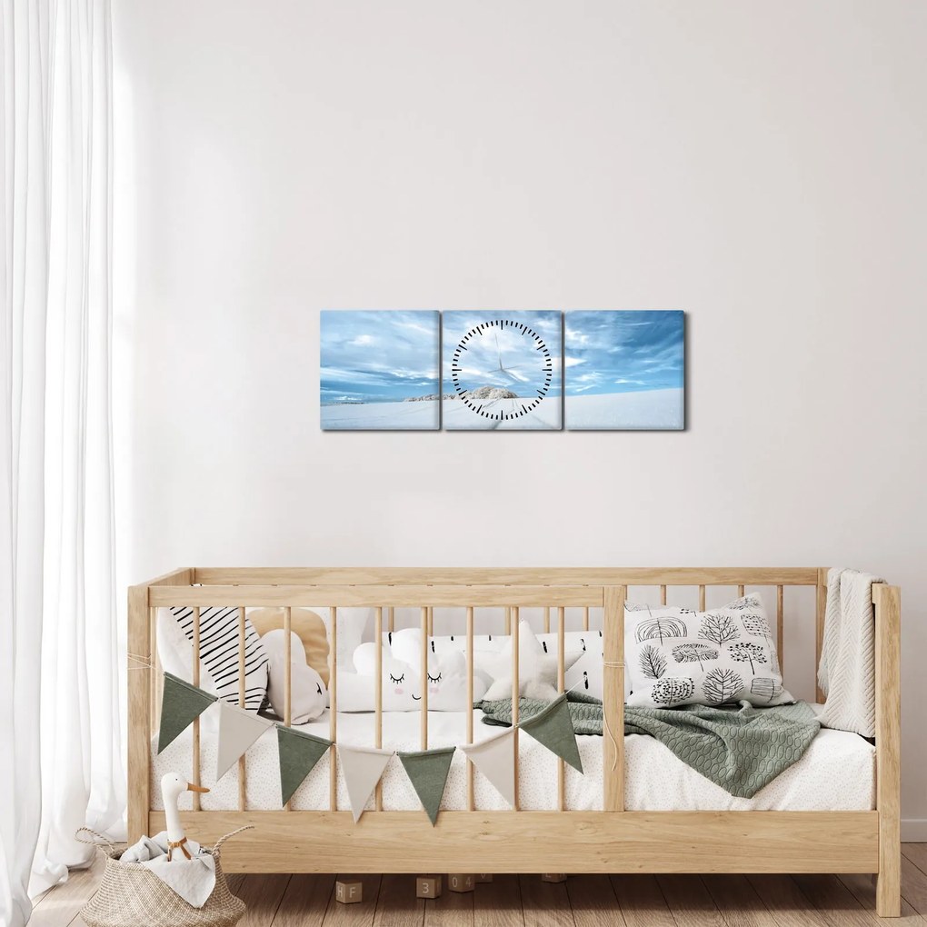 Tablou - Câmp (cu ceas) (90x30 cm)