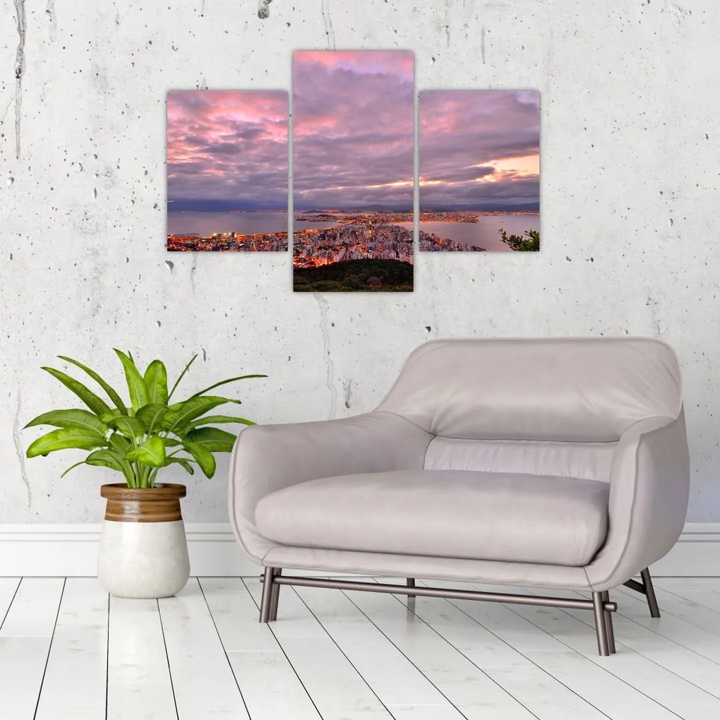 Tablou - Amurg la oraș (90x60 cm)