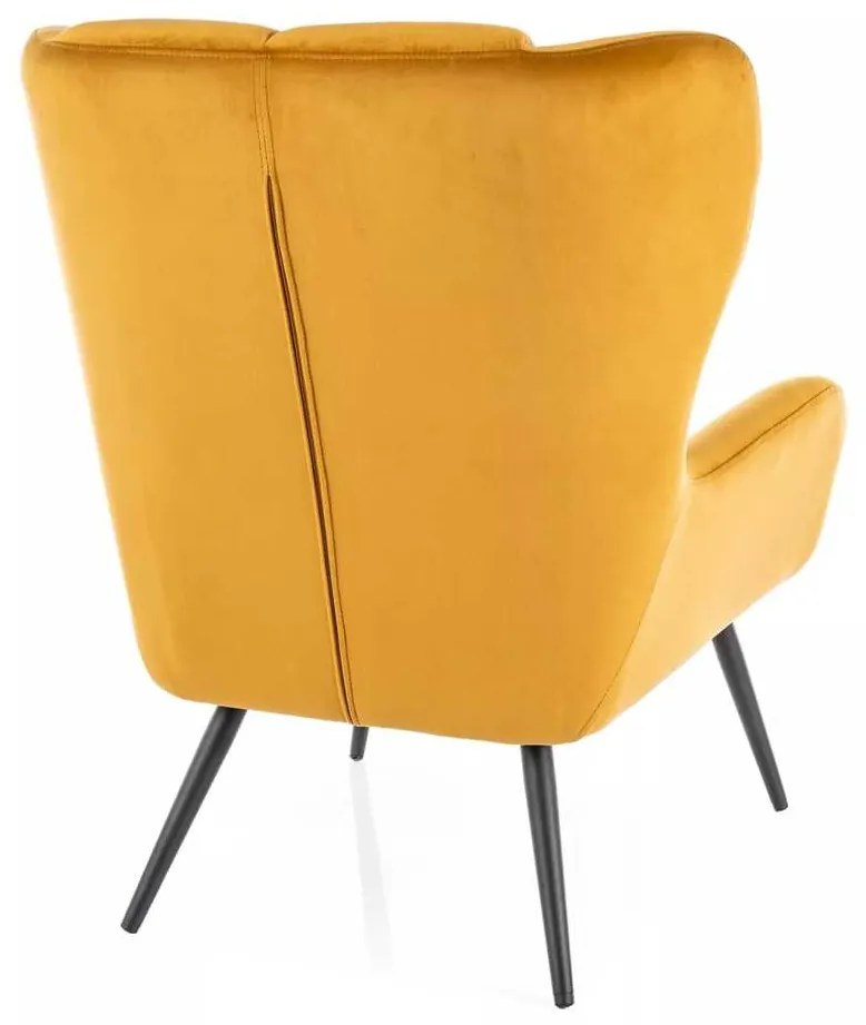 Fotoliu Arroyal Velvet, galben