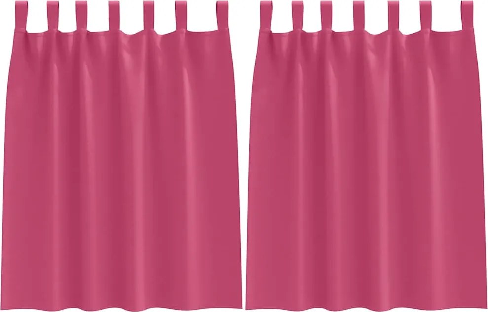 vidaXL Perdele Opaque cu Inel 2 pcs Roz Aprins 140 x 140 cm Poliester