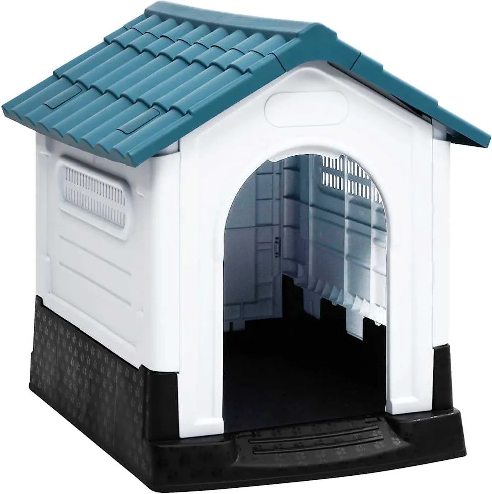 vidaXL Cușcă de câini, albastru, 57x68x66 cm, polipropilenă