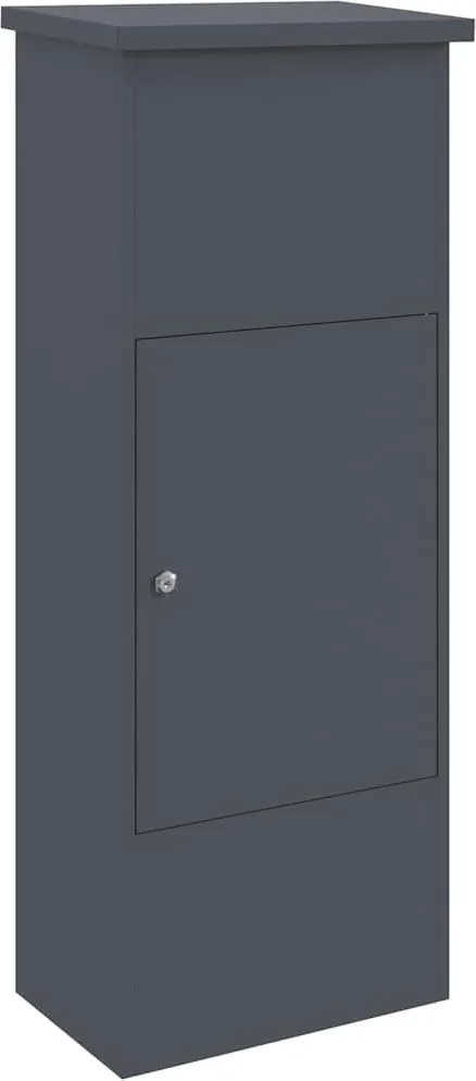 vidaXL Cutie pentru colet cu ușă Antracit 44,5 x 29 x 110,5 cm Oțel