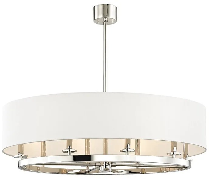 Candelabru LUX DURHAM, nichel lucios, abajur oval
