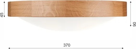 Brilagi-LED plafonieră dimabilă RGBW CARVALHO SLIM, 2x E27/9W/230V, Wi-Fi, stejar, Ø37 cm