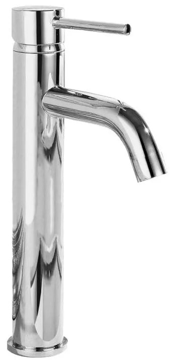 Baterie Lungo silver lucios înaltă - H 28 cm