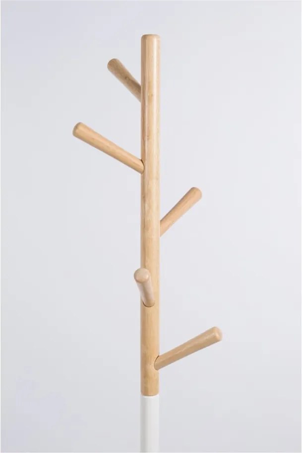 Cuier cu spațiu depozitare Zuiver Table Tree, alb