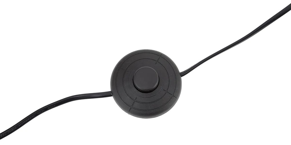 Lampă arcuită modernă alamă cu abajur bej - Vinossa