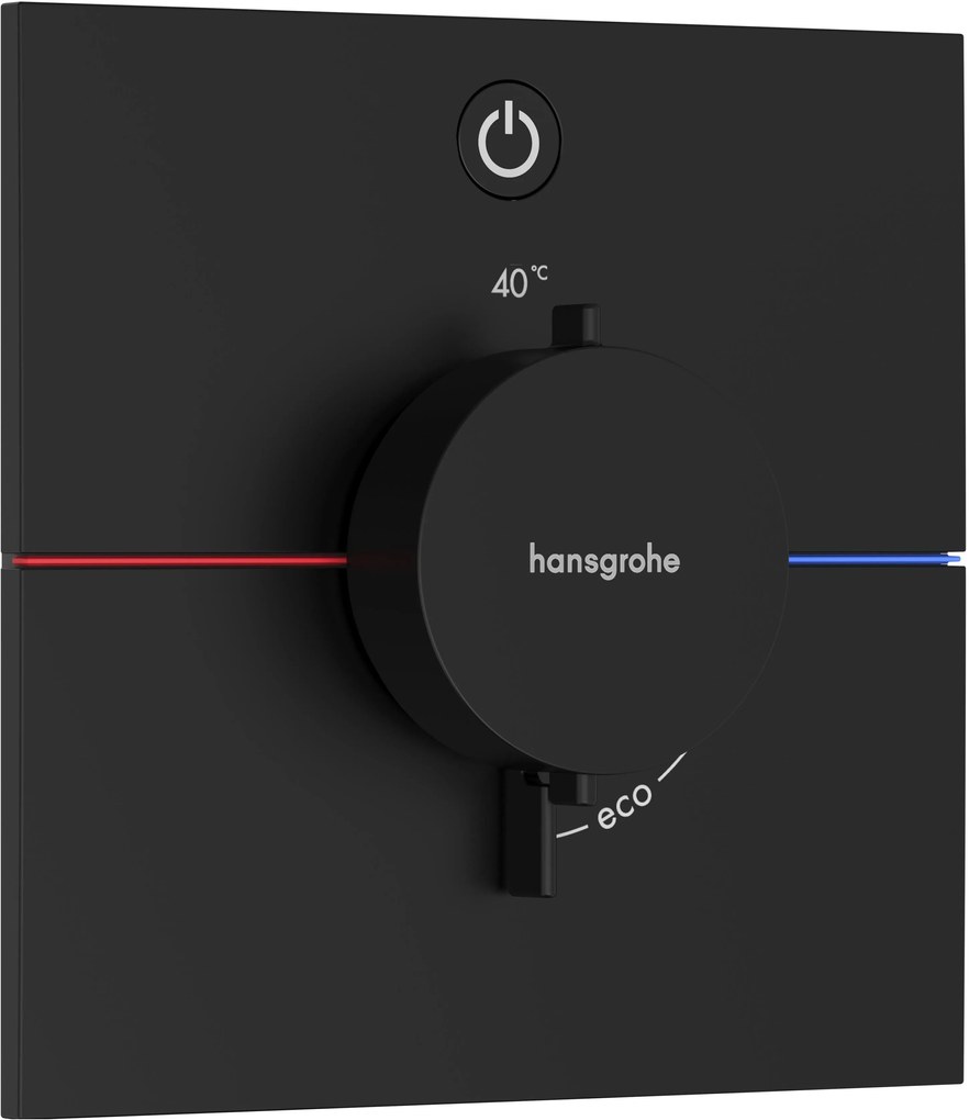 Hansgrohe ShowerSelect Comfort E baterie de duș ascuns cu termostat negru 15571670