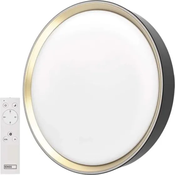 Plafonieră LED dimmabilă ILVI LED/45W/230V 2700-6500K Ø 50 cm negru/alamă + telecomandă inclusă
