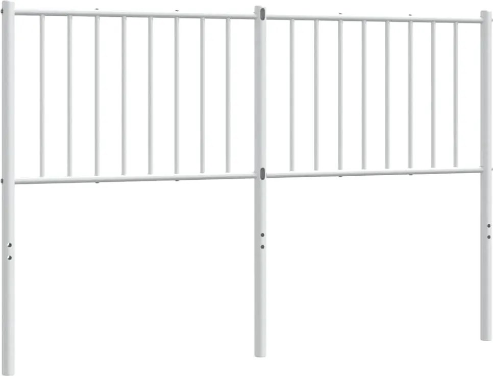 vidaXL Tăblie de pat de schimb metalică, alb, 135 cm