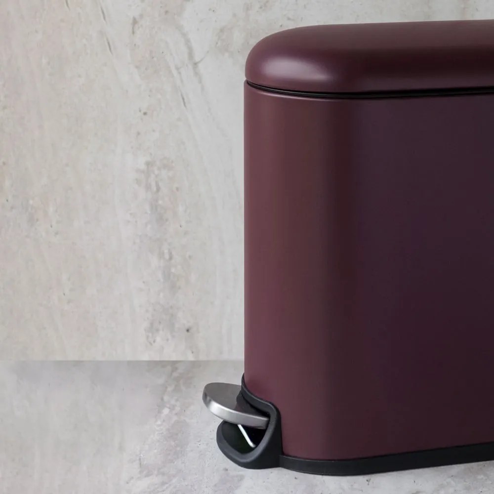 Coș de gunoi violet cu pedală din metal 5 l Mini Walther – Mette Ditmer Denmark