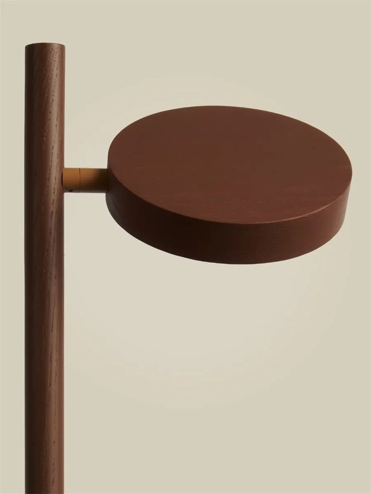Lampadar LED din lemn de frasin maro Okinawa