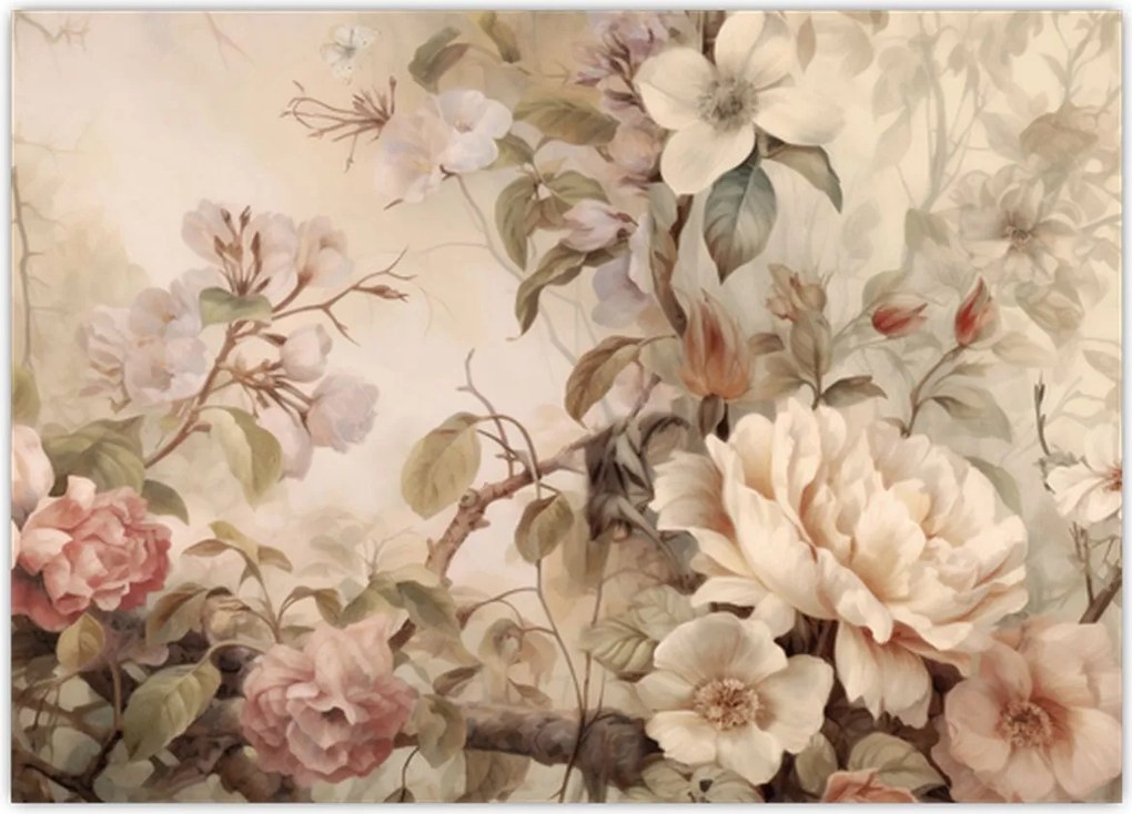 Tablou - Vintage pictura pasăre (70x50 cm)