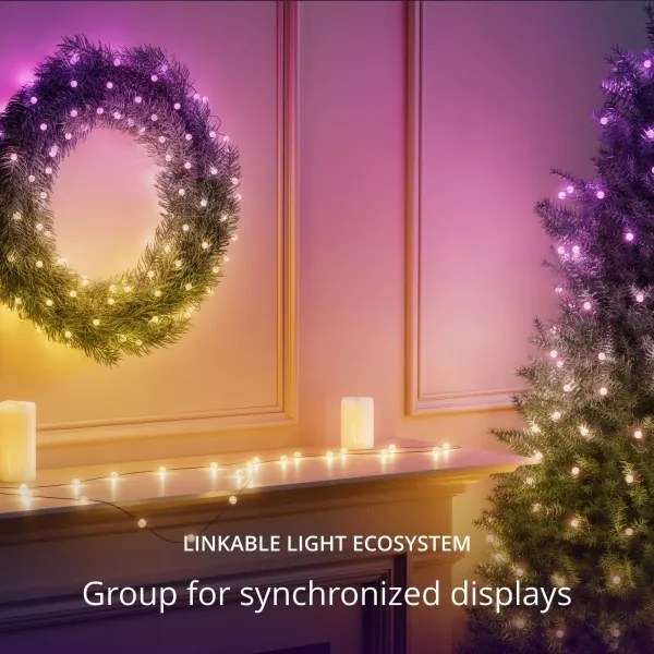 Twinkly TWKP100RGB-G - LED RGB șir de Crăciun 8 m, dimabil, USB Wi-Fi
