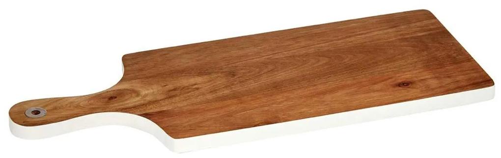 Masă de tăiat maro alb lemn de salcâm (17,3 x 1,5 x 44,8 cm)
