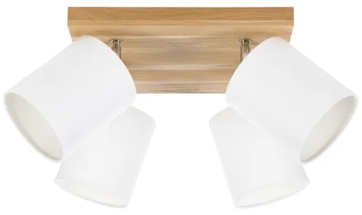 Spot de tavan Spot-Light DO56844474 APRILLIA 4xE27/25W/230 stejar/alb
