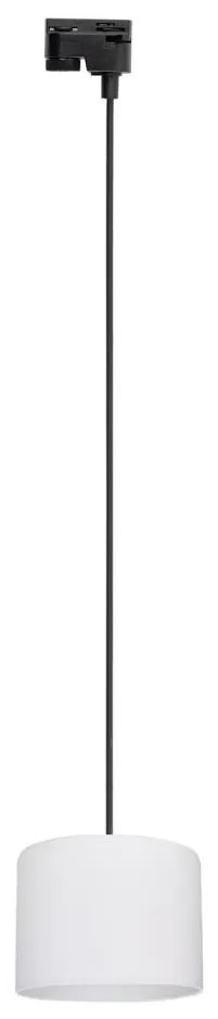 Lustră pe cablu pentru sistem de șină TRACER 1xE27/15W/230V d. 20 cm negru/alb