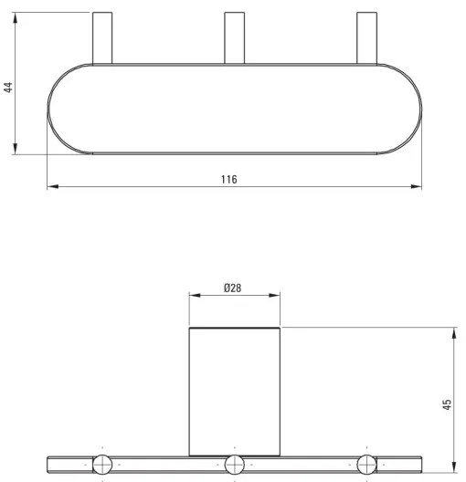 Deante ADR_N131 - Cârlig de perete ROUND negru