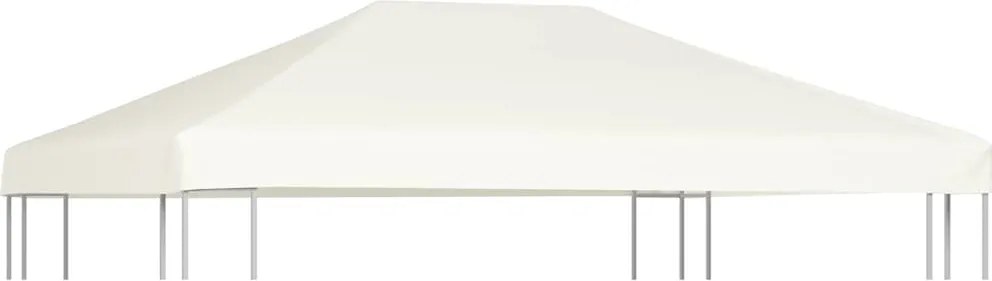 vidaXL Acoperiș de pavilion, 310 g/m², alb crem, 4 x 3 m